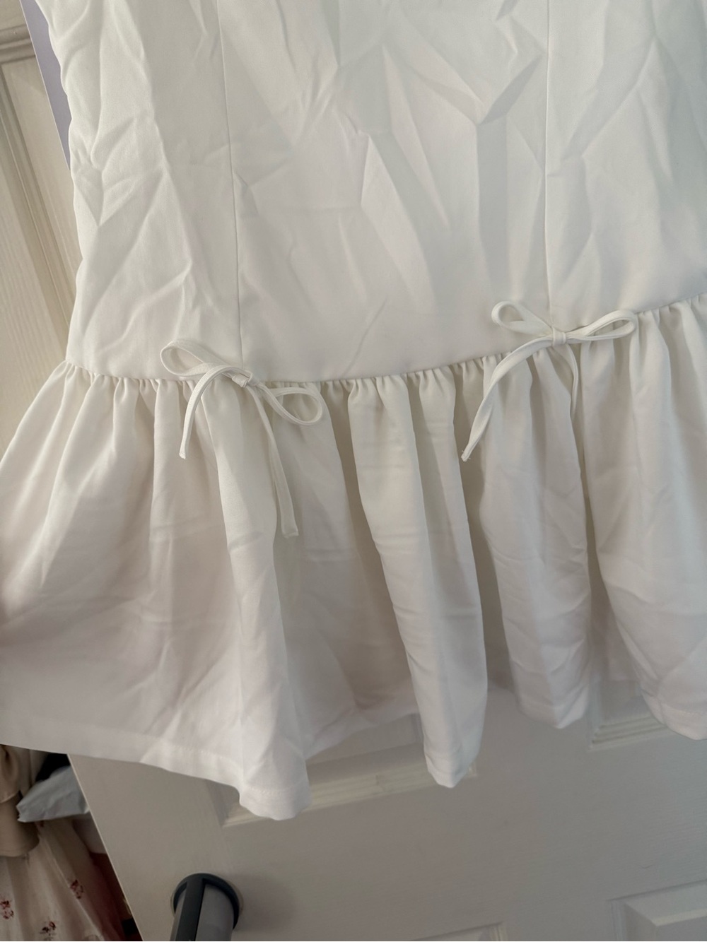BNWT Princess Polly Milienne White Bow Mini Dress - Picture 6 of 8